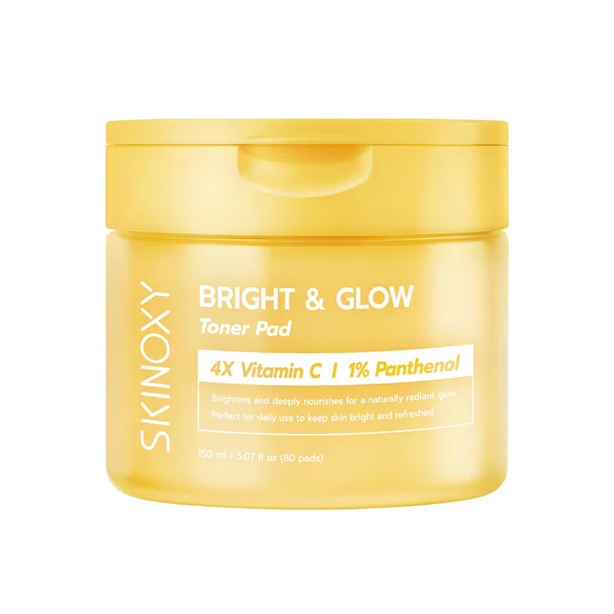 Skinoxy Toner Pad Bright  Glow 80'S - Orange