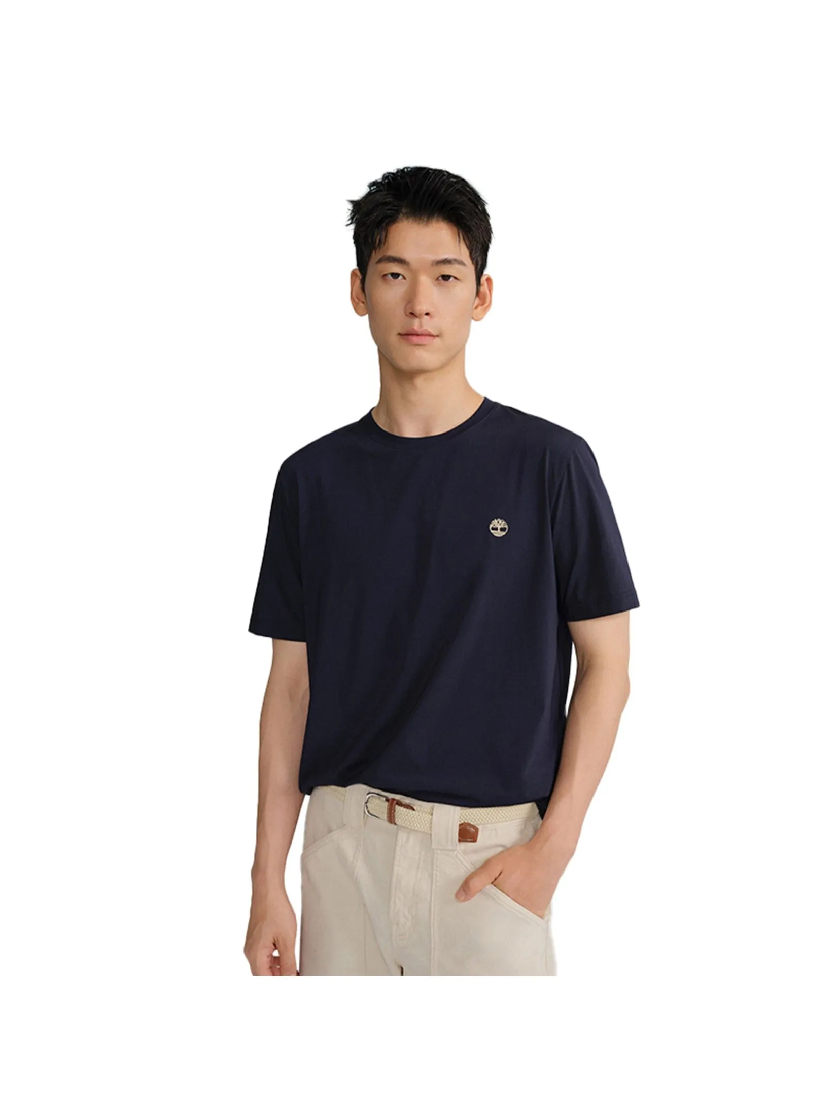 TIMBERLAND Men's Quick Dry Short Sleeve T-Shirt Navy