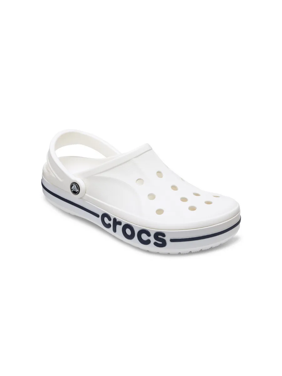 CROCS UNISEX S BAYABAND CLOG  - WHITE/NAVY