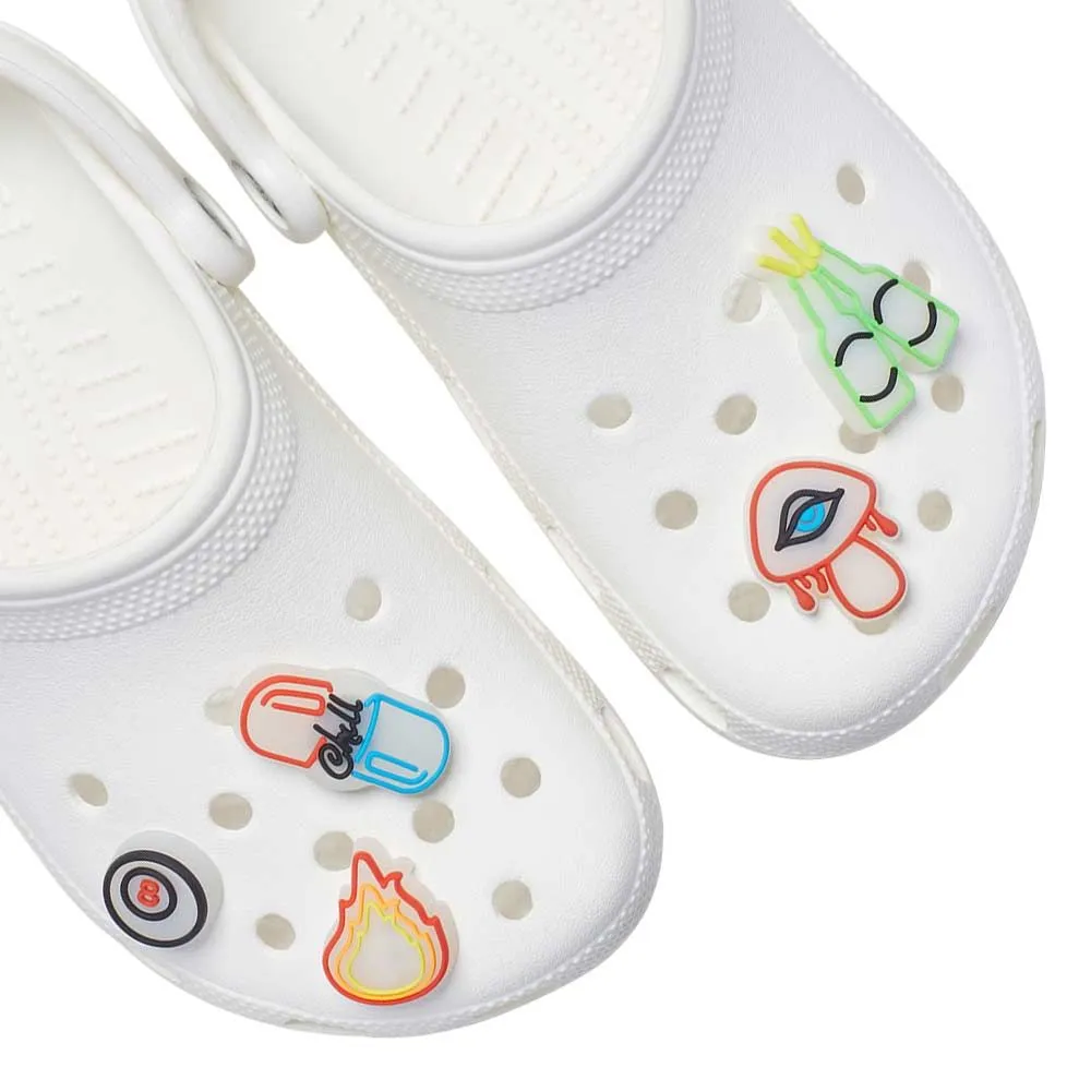 CROCS Jibbitz Shoes Charm Lights Up Chill Out 5-Pack Multi Color - CR024AC098EJTH