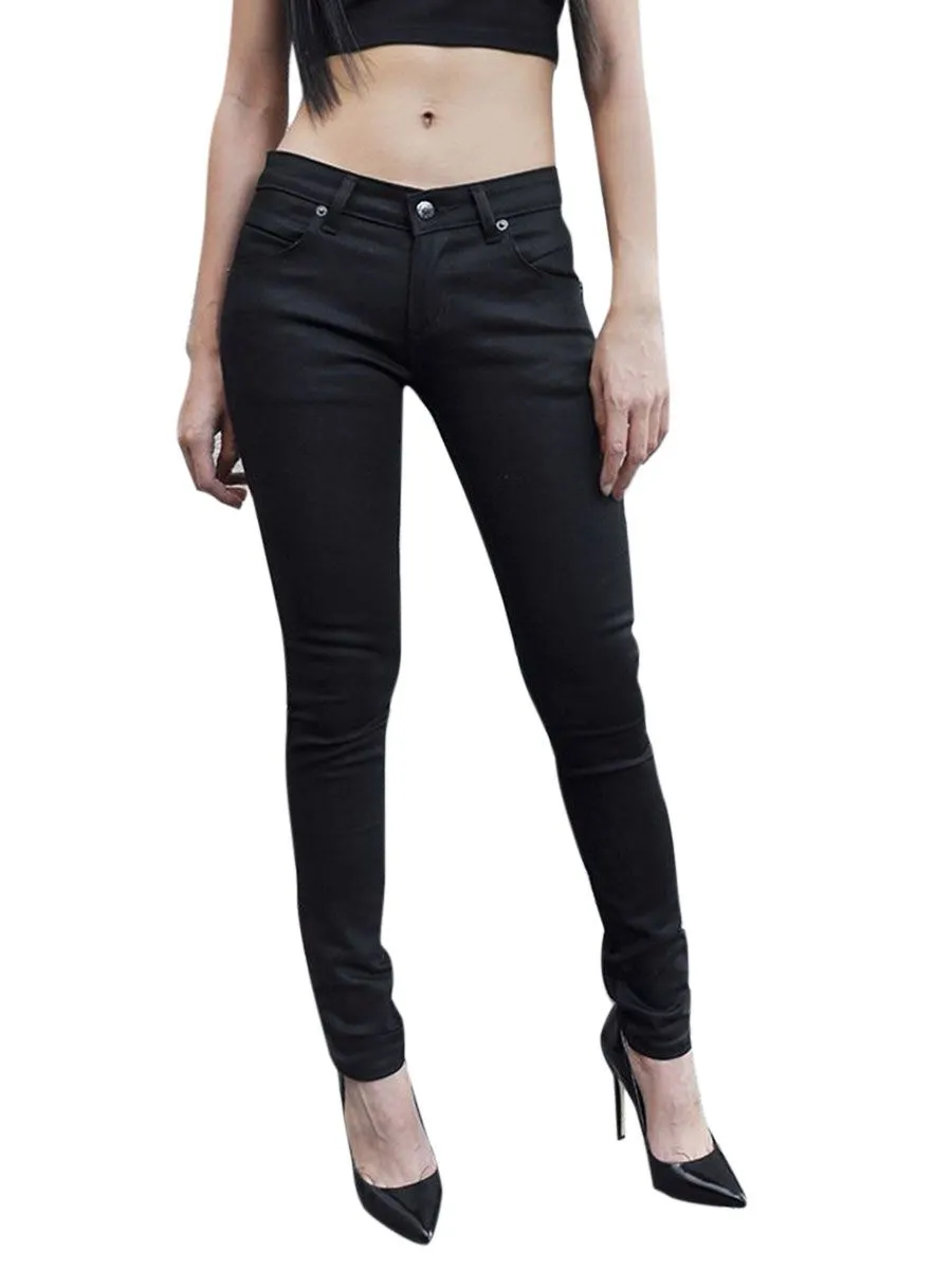 SIMPLE&RAW Lady Low Rise Jeans Js904-L-26 Black