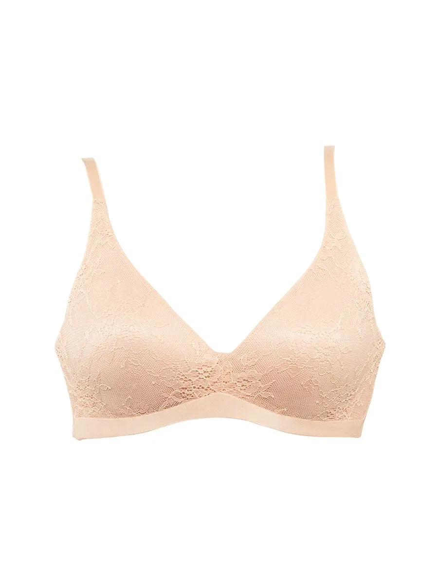 BSC LINGERIE Women Lace NONWIRE BRA BB3557 BEIGE