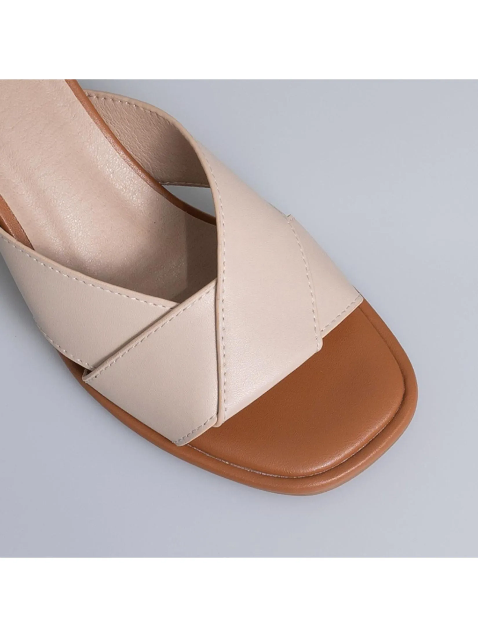 PRETTY FIT Women High Heels Slippers Sandals Beige