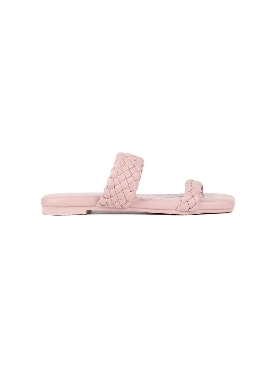 SHU WOMEN  PALETTE SOFT WOVEN SANDALS - PINK