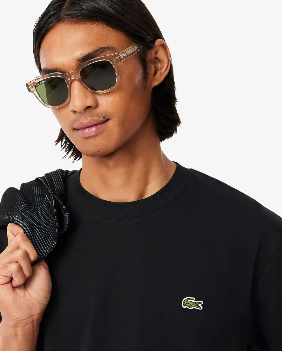 LACOSTE Cotton T-Shirt Black