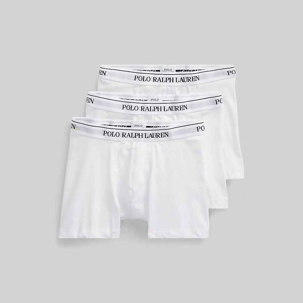 POLO RALPH LAUREN Underwear BOXER BRIEFS-Stretch Cotton Boxer Brief 3-Pack MAPOUND01720068 100 WHITE