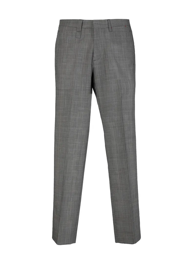 BROWNE & CO. Grey Check Long Pants