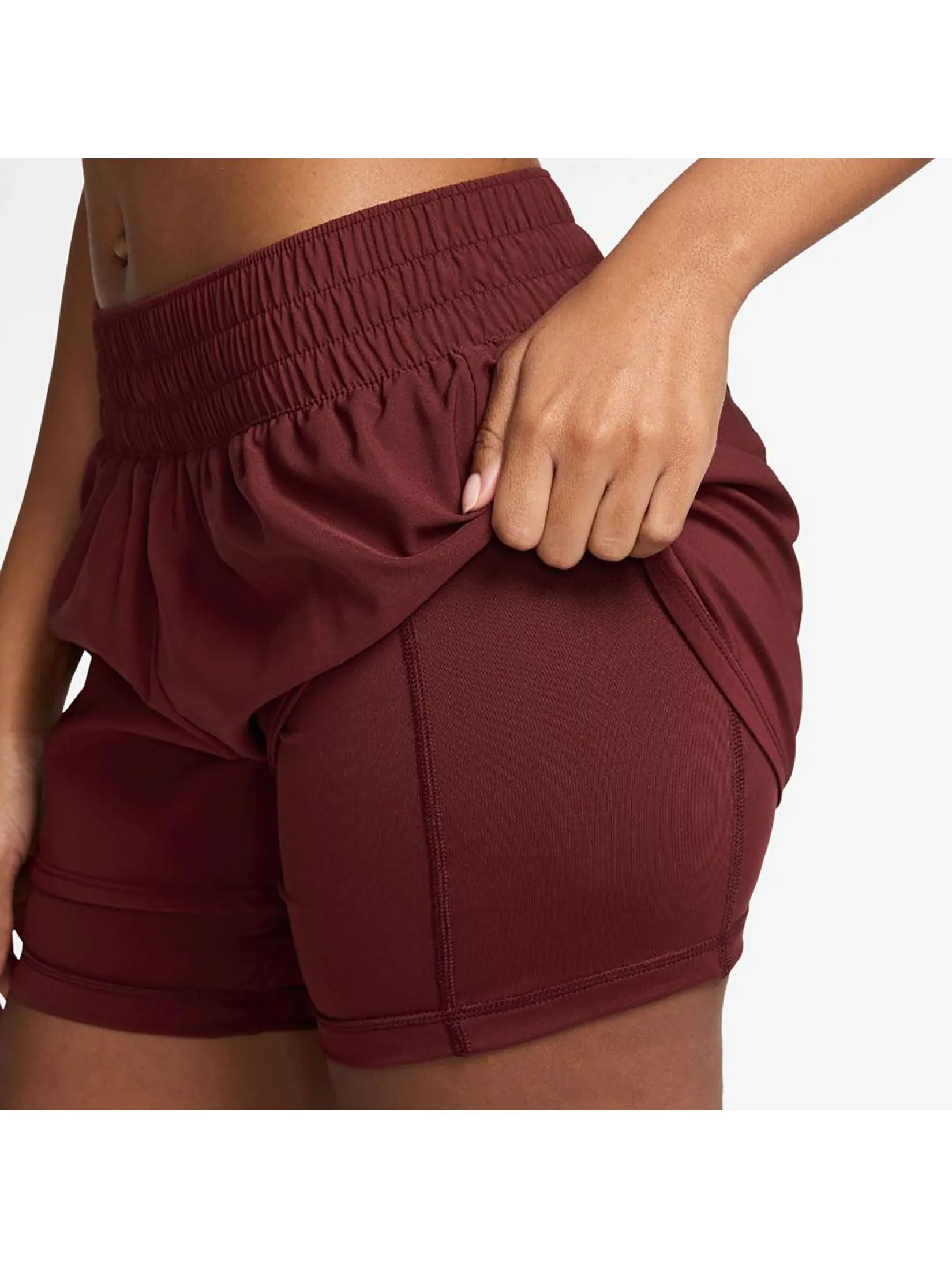 NIKE Women Shorts Sport Dri-Fit One Mid-Rise 3" 2-In-1