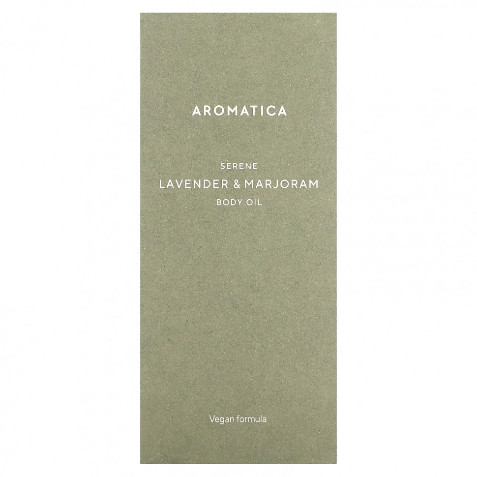Aromatica, Масло для тела с лавандой и майораном Serene, 100 мл (3,3 жидк. Унции)