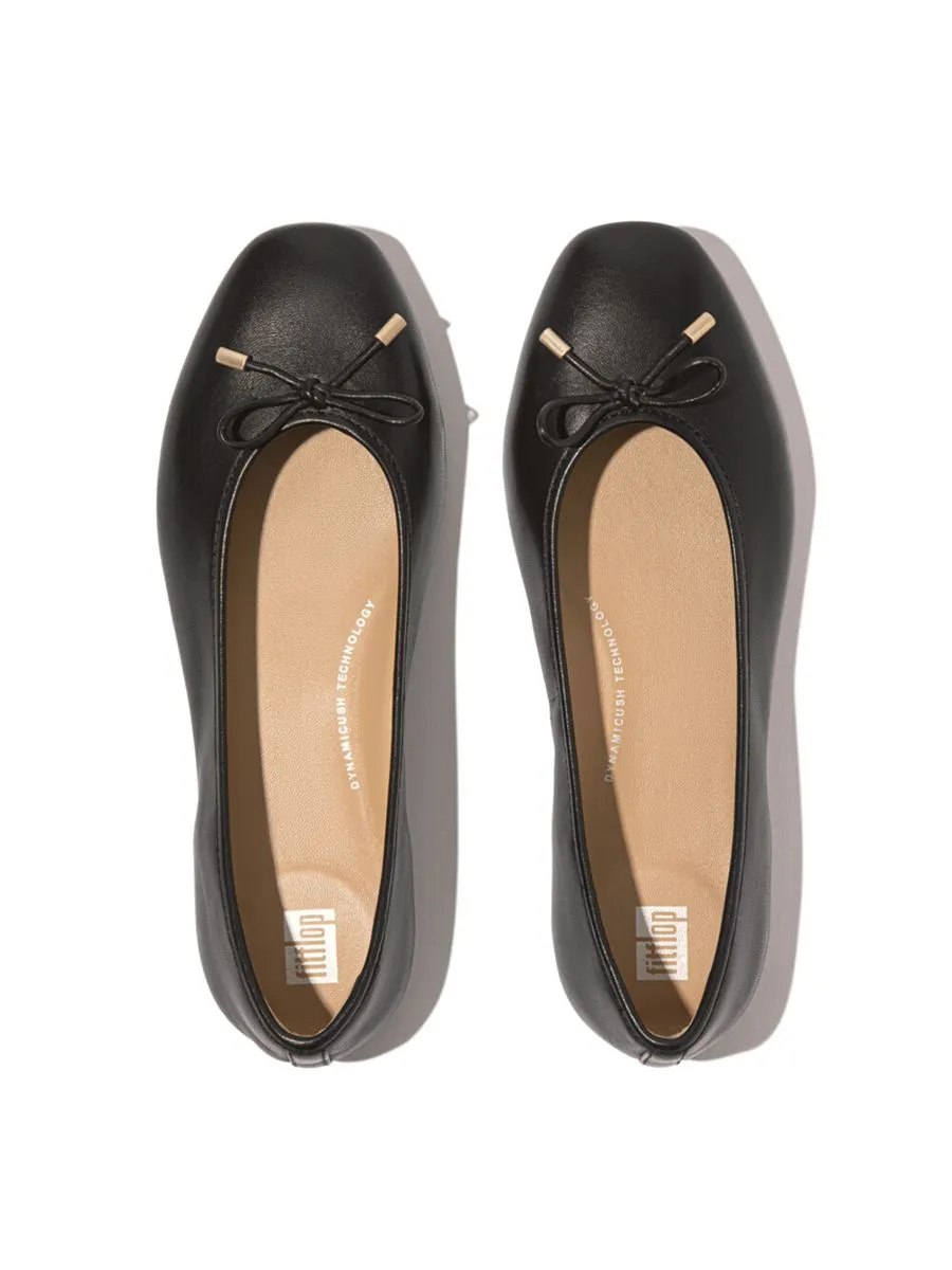 FitFlop™ WOMEN'S DELICATO BOW SOFT BALLET FLATS BLACK
