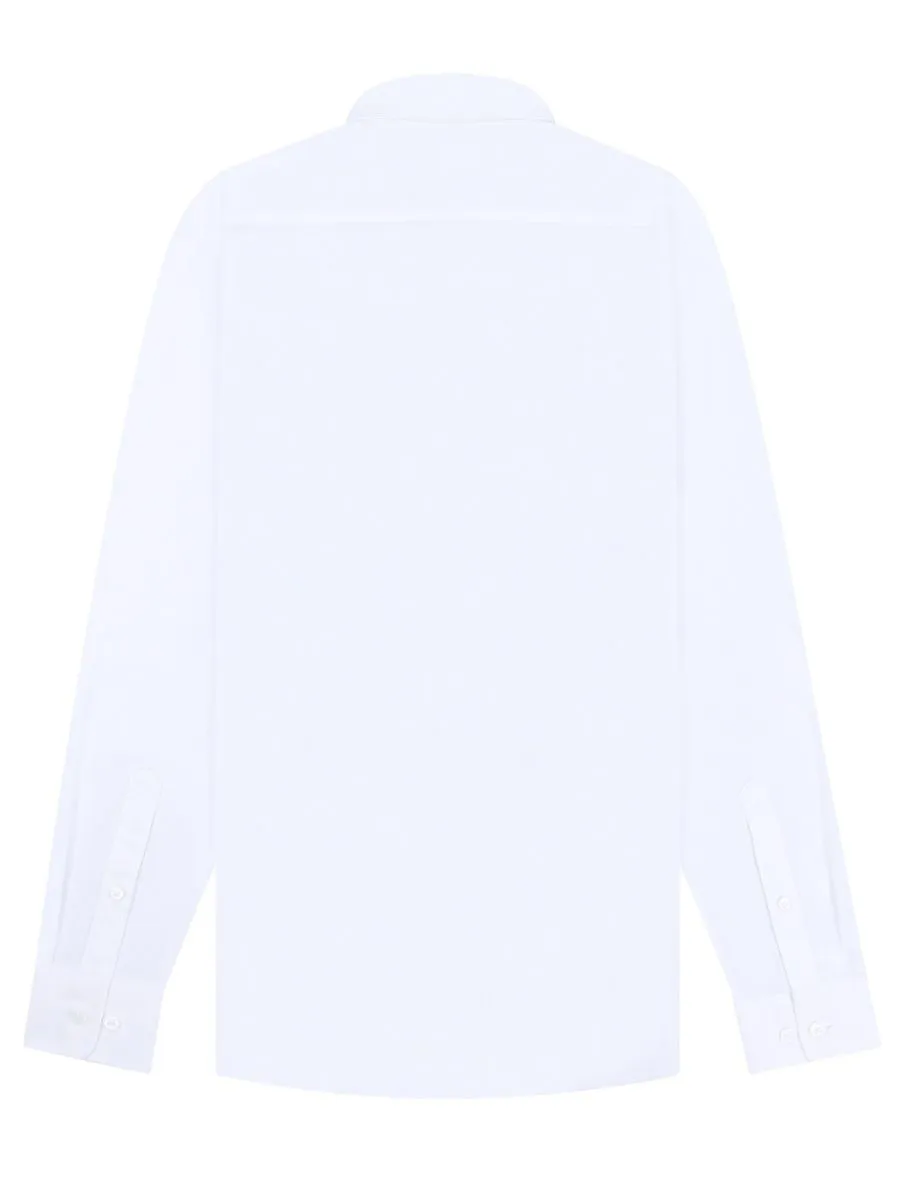 GIORDANO Men's Twill Easy Care Shirts White