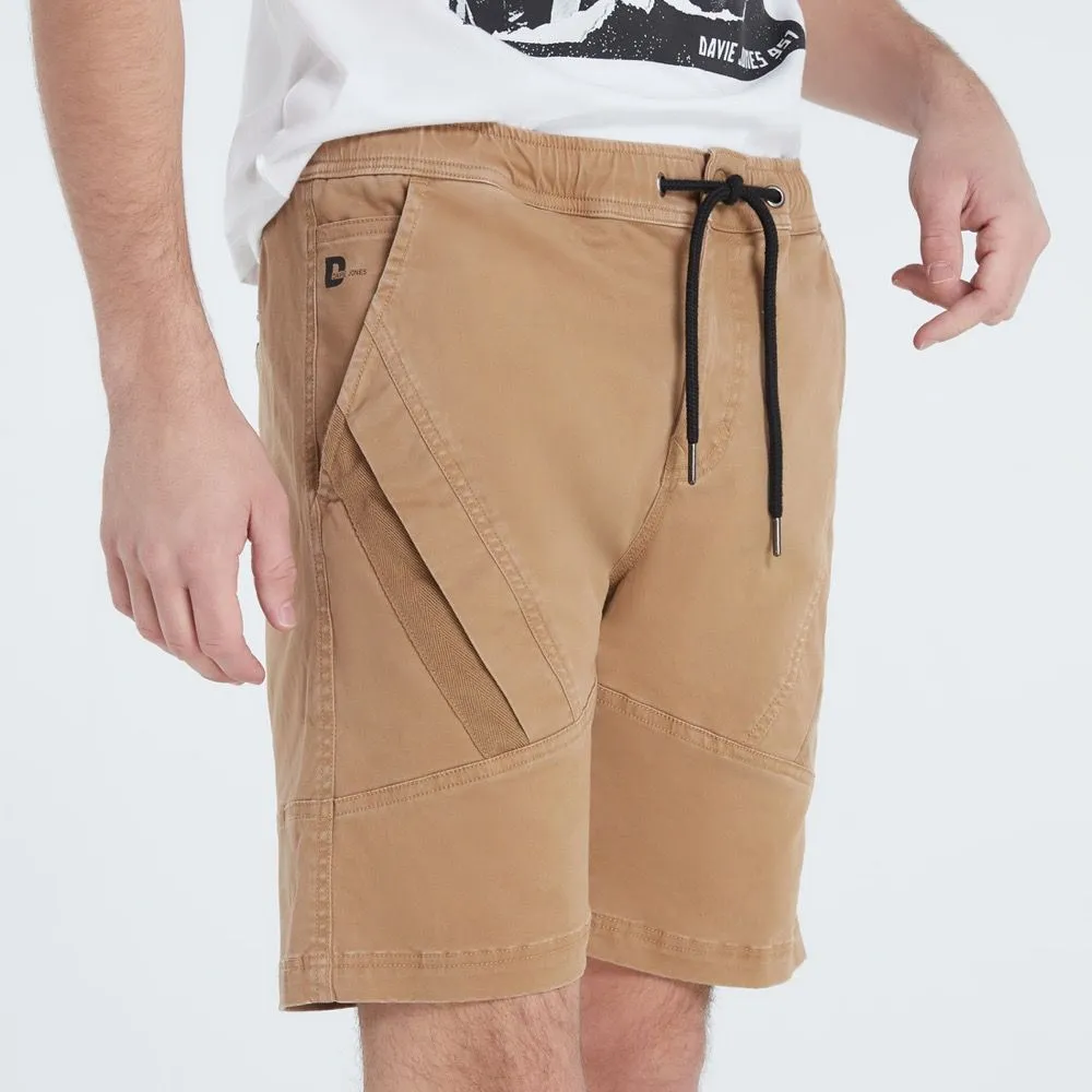DAVIE JONES KHAKI FABRIC SHORT SH0005KH