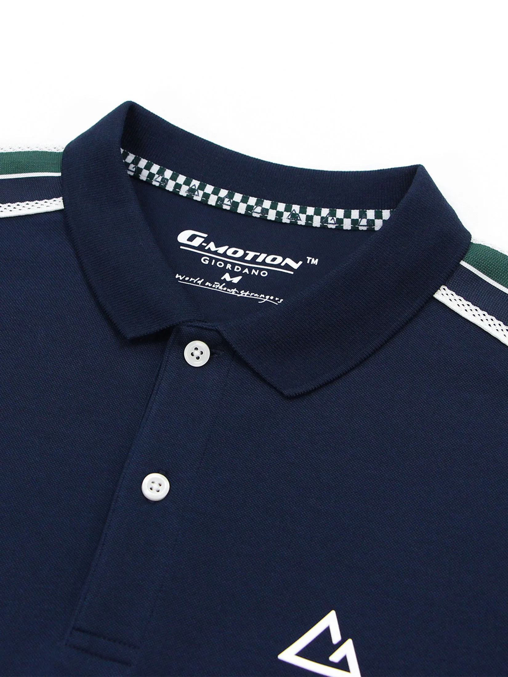 GIORDANO Men's Regular Pique Cool Polo (Tennis) Navy