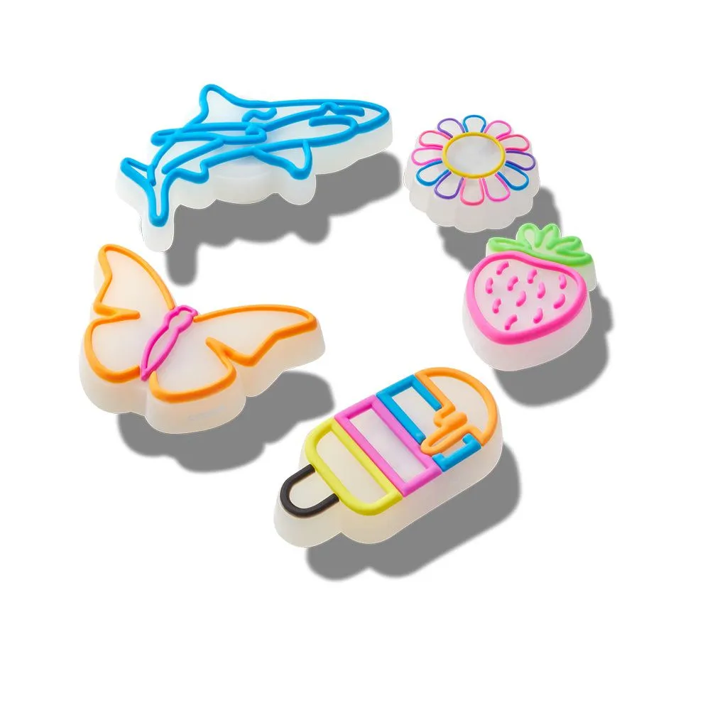 CROCS Jibbitz Shoes Charm Lights Up Summer 5-Pack Multi Color - CR024AC097EJTH
