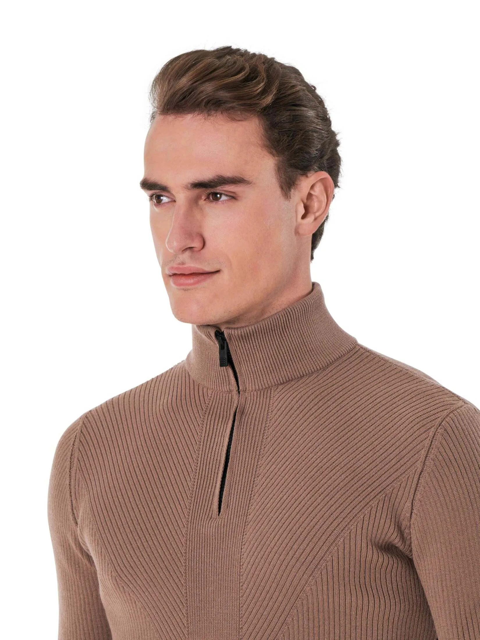 FUSALP NAGHY MEN KNIT SWEATER IN LOUTRE