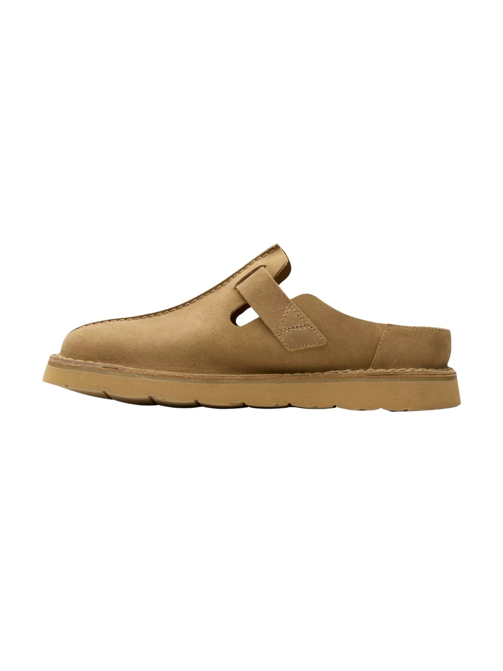 CLARKS SOLSBURY MULE  Dark Sand Suede Men’s Slip-on Sandals