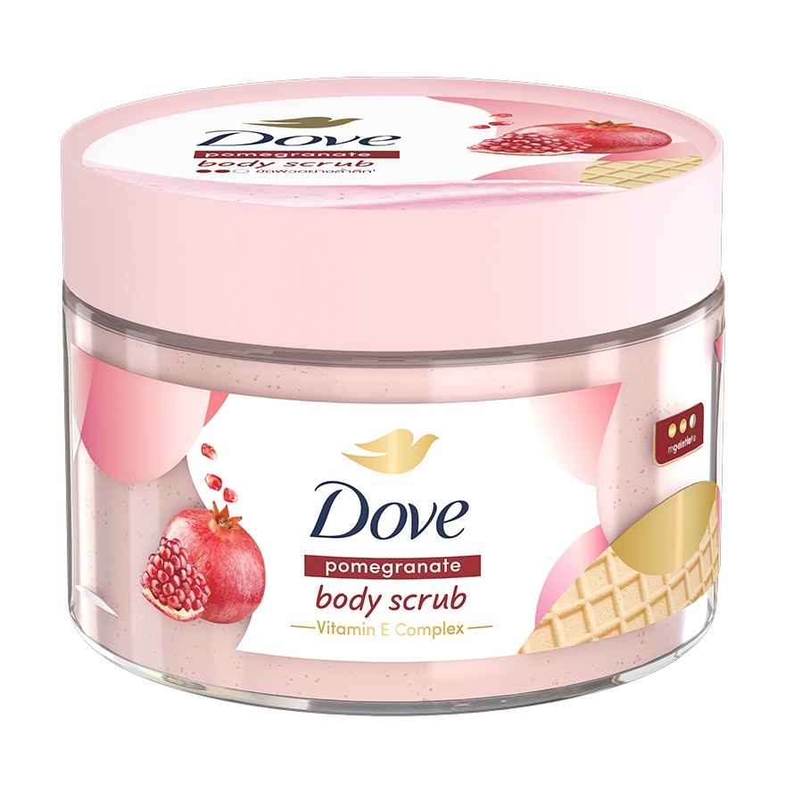 Dove Body Scrub Pomegranate 280 G. สครับ ขัดผิวกาย เนียนนุ่ม