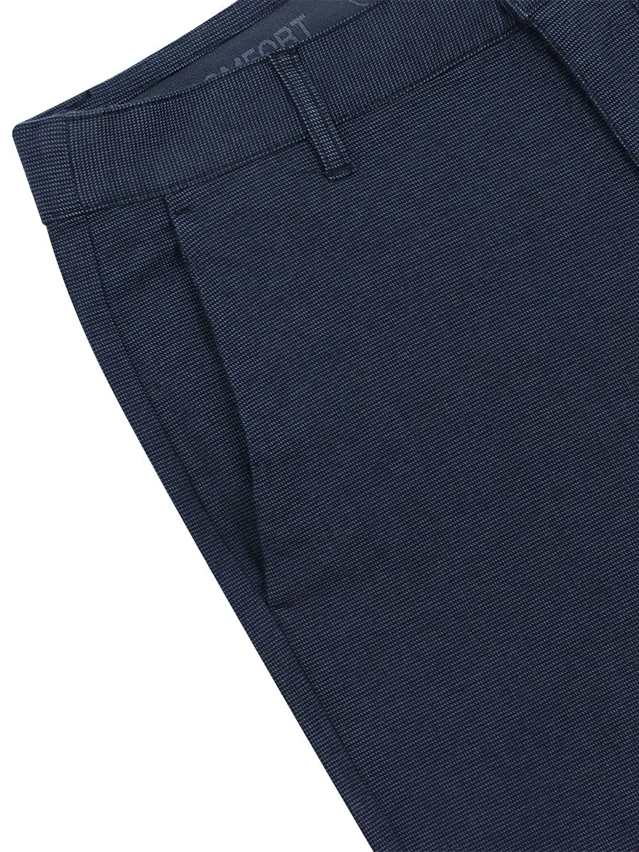GIORDANO Men's Super Stretch Easy-Care Pants (180° Waistband) Navy blue