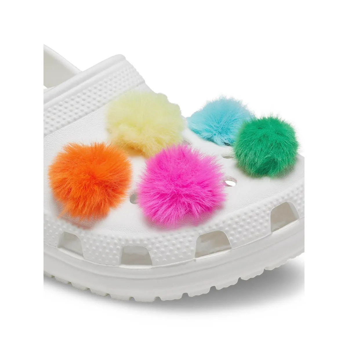 CROCS Jibbitz Shoes Charm 80s Neon Puff Ball 5-Pack Multi Color - CR024AC970DMTH