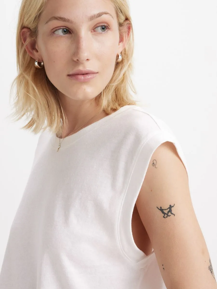 LEVI'S Women's Boxy Tank White + Triblend