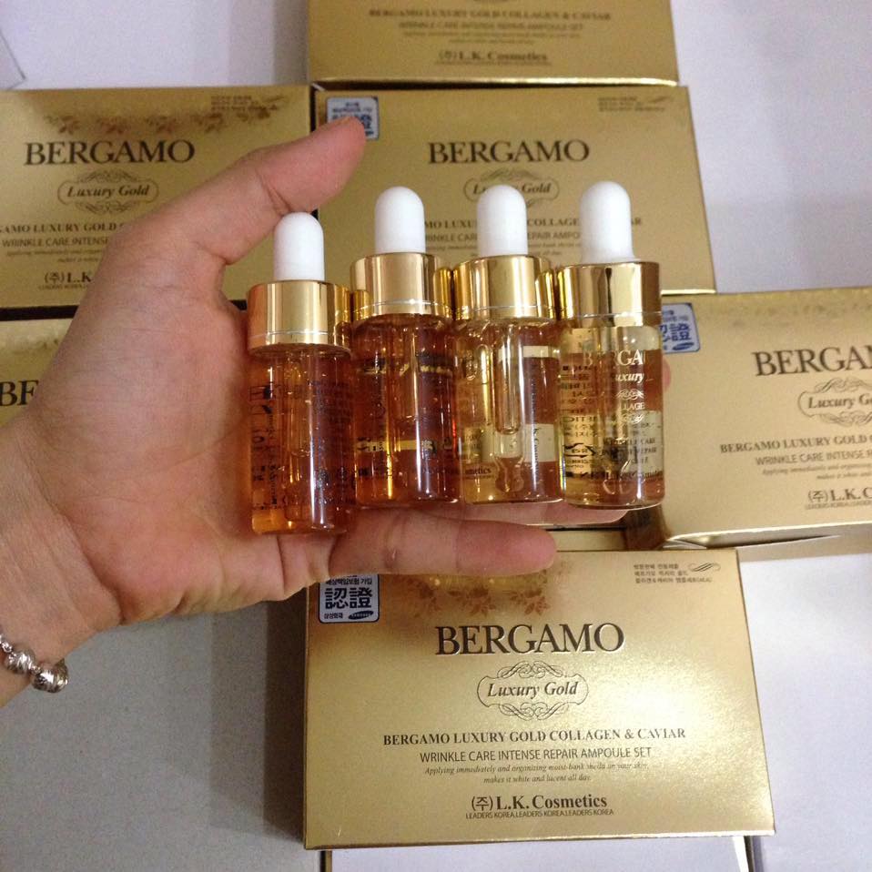 Сыворотка для лица с биозолотом и черной икрой Bergamo 13 мл