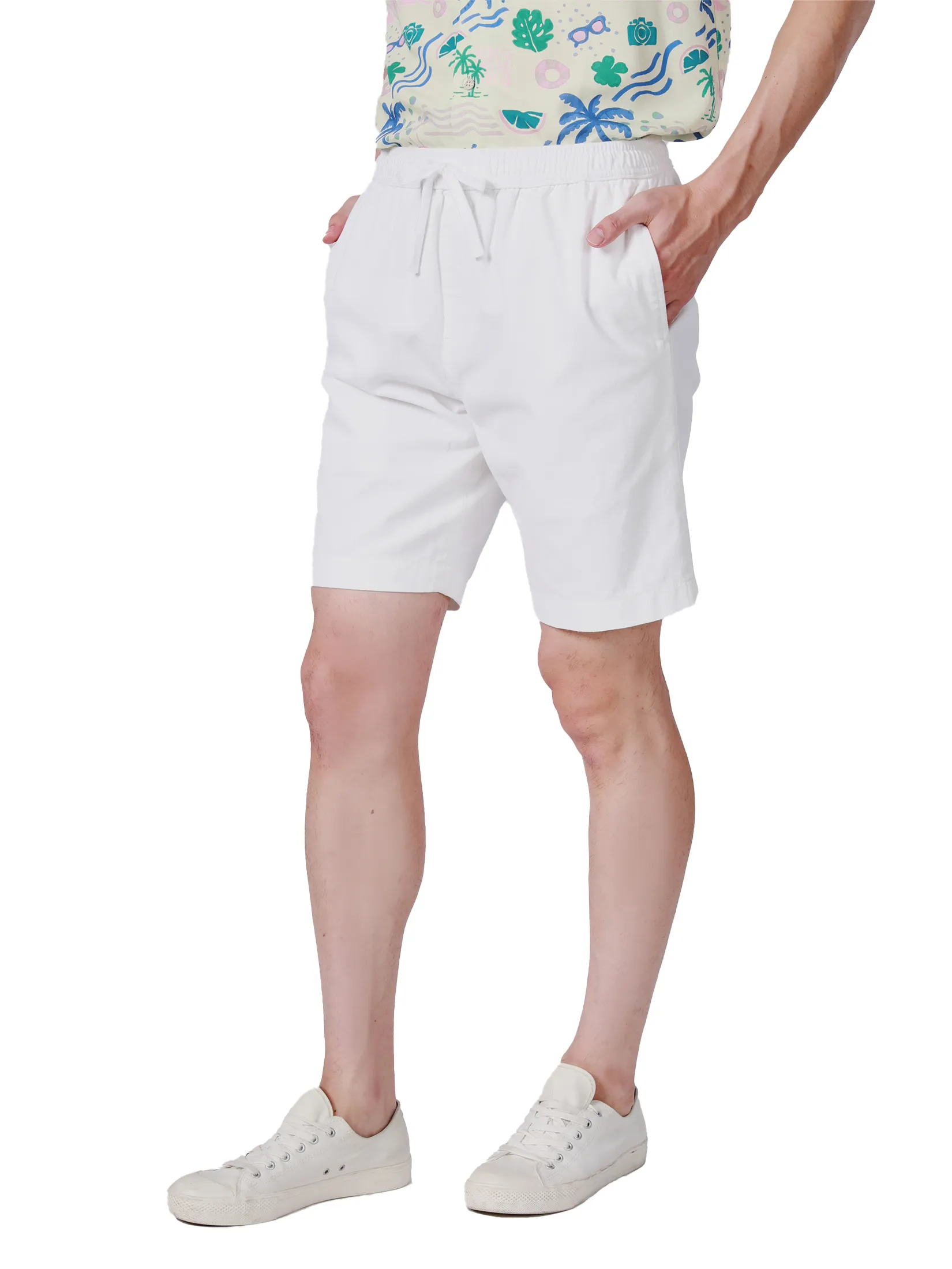 JOHN HENRY Men s Shorts (Slim Fit) SONGKRAN FESTIVAL White