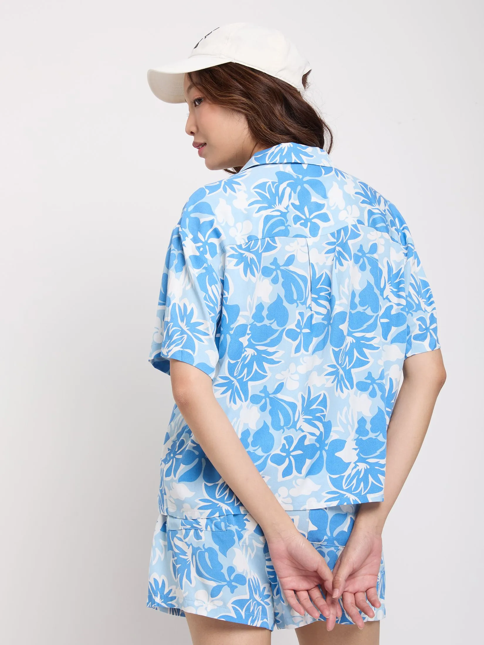 DEFRY 01 Women Shirt Short Sleeves 2503BSSW042 Blue