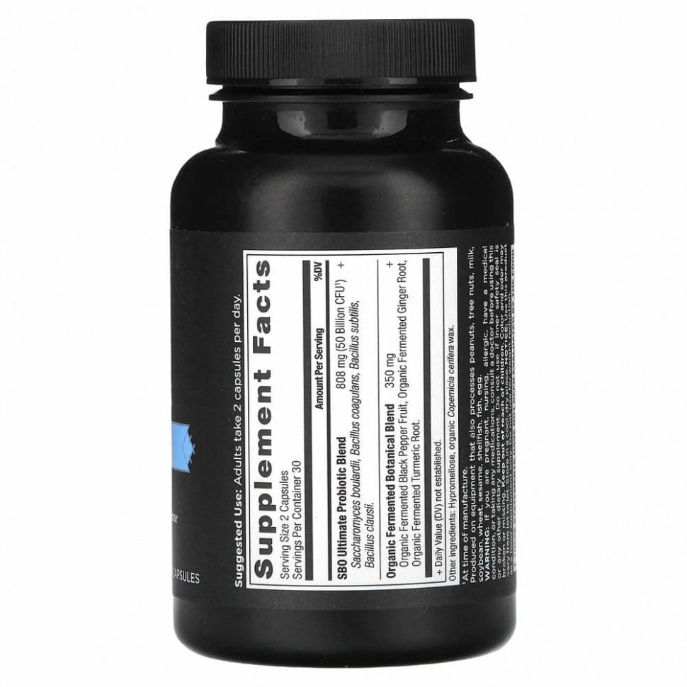 Dr. Axe / Ancient Nutrition, SBO Probiotics, Ultimate, 50 млрд КОЕ, 60 капсул