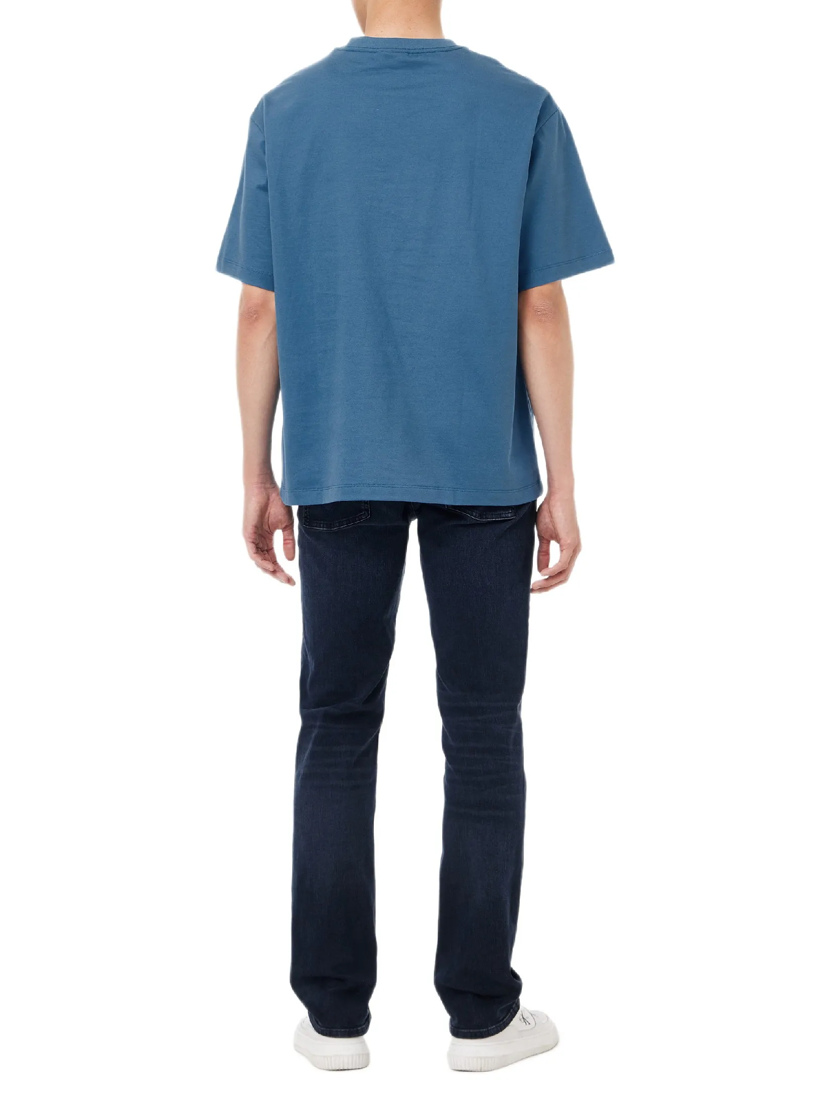 CALVIN KLEIN Men s Relaxed Fit CKJ Graphic Short Sleeve T-Shirt Blue