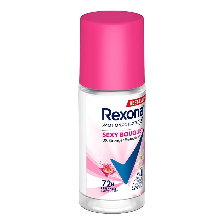 Rexona Roll On Sexy Bouquet Antiperspirant 45 Ml. โรลออน ลดเหงื่อ ระงับกลิ่น