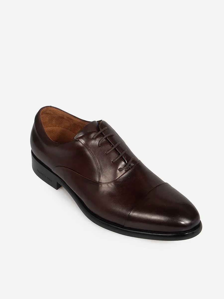 KENNETH COLE MEN'S OXFORD SHOES ETHAN / DARK BROWN