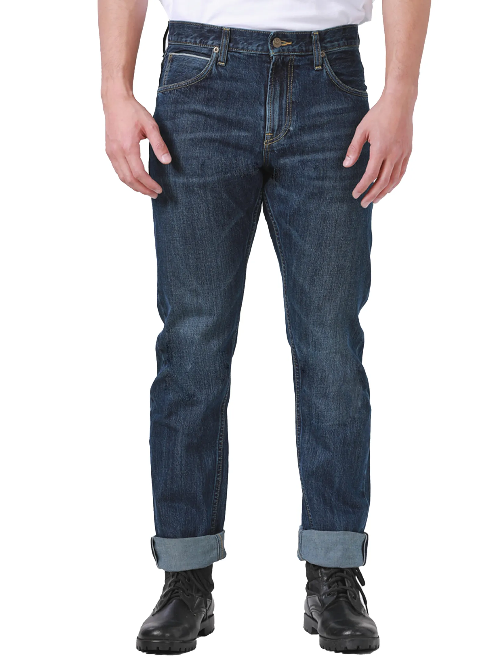LEE Men s Jeans (Red Selvedge) Lee Riders Collection Mid Knox Fit Mid Indigo Size - 30 EU