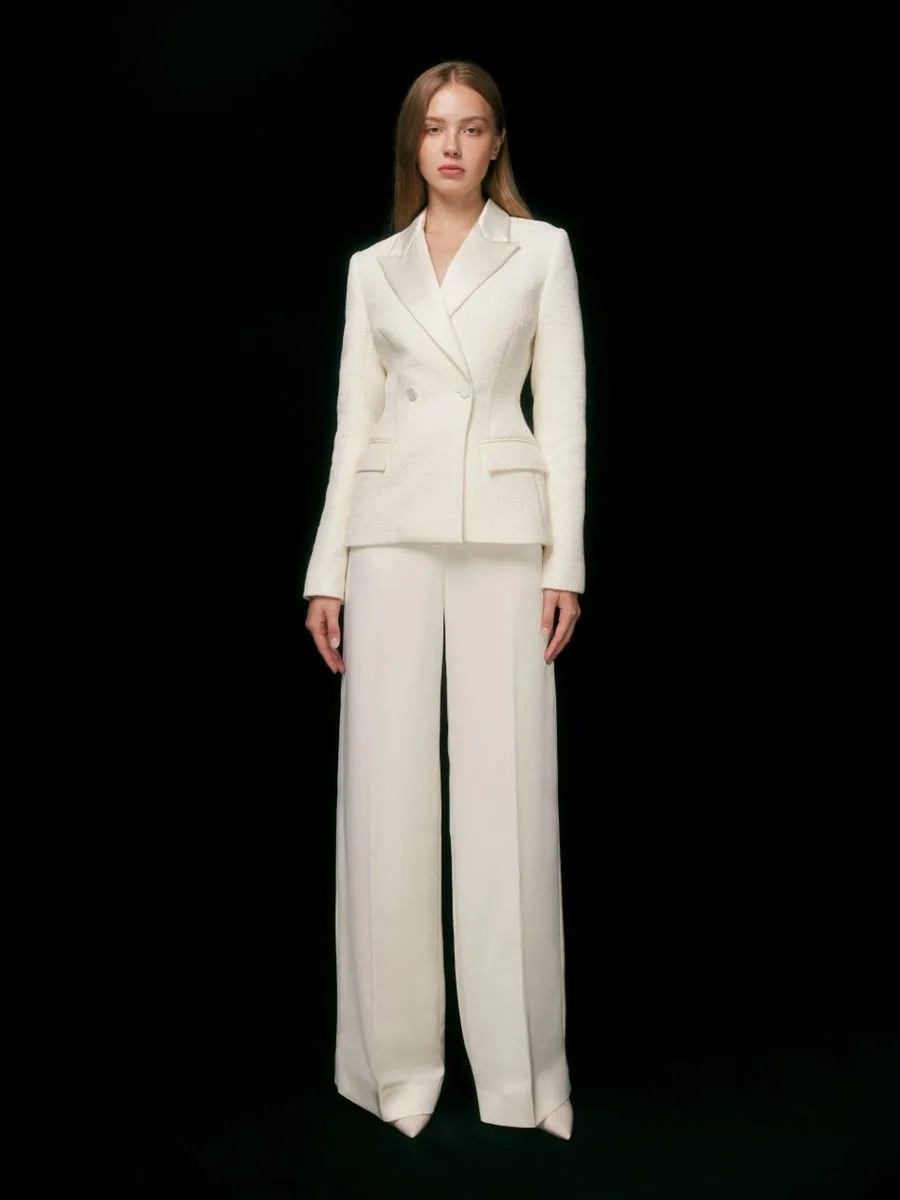 ASAVA (AW23) Belenda Satin Classic Women Pants Ivory