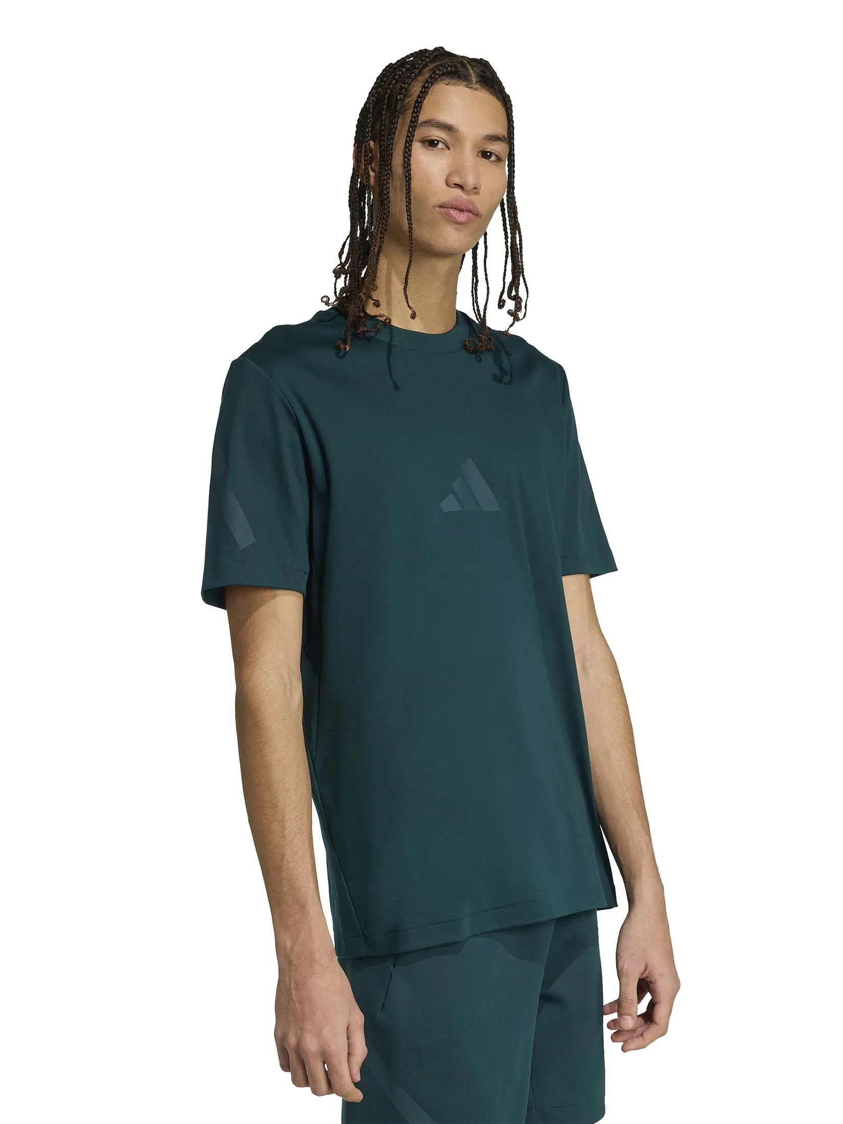 ADIDAS Men T-Shirt adidas Z.N.E. JW4736 Green / Aurora Ivy
