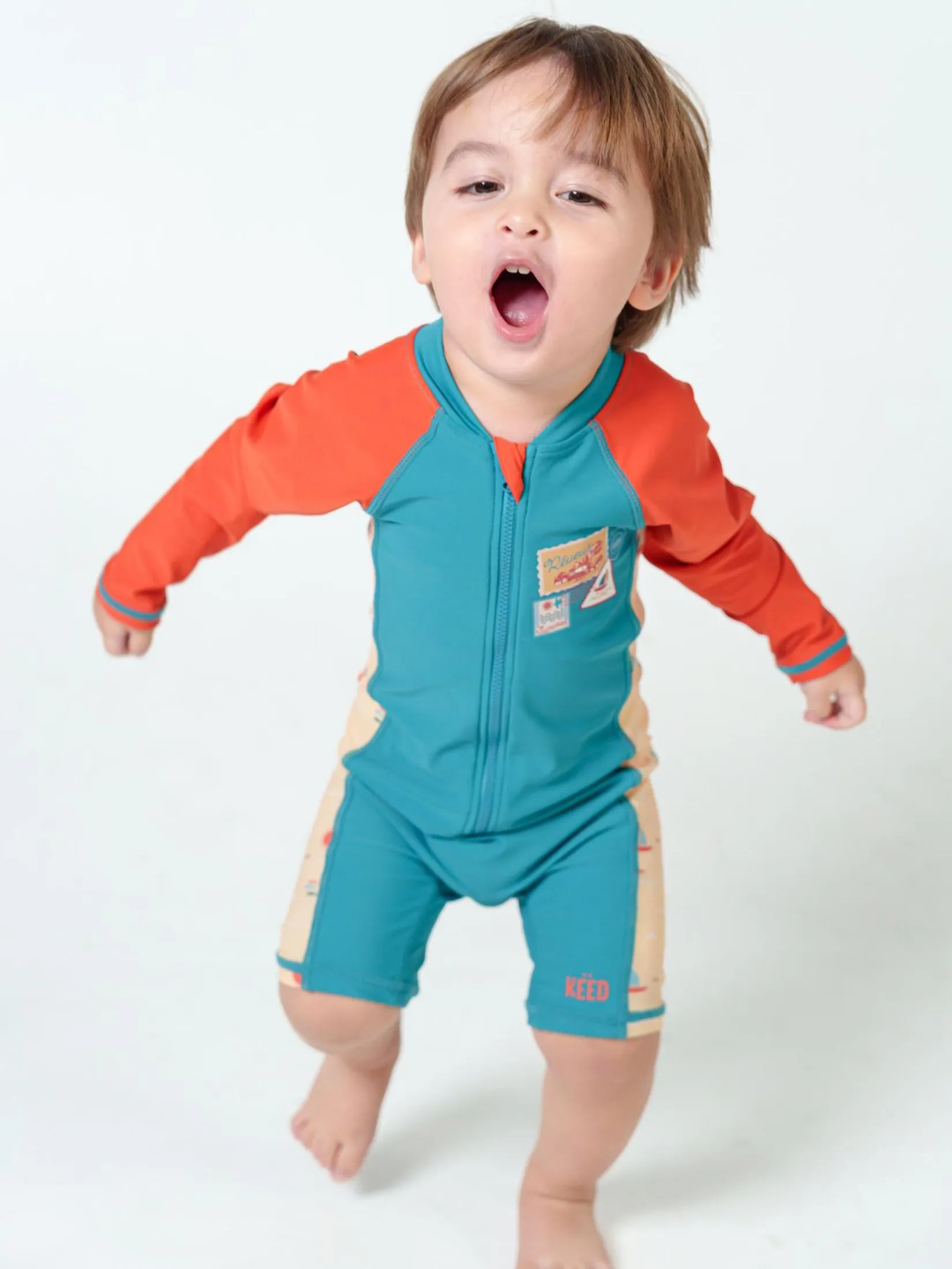 KEED Boy Swimsuit Long Sleeve Sailer Orange