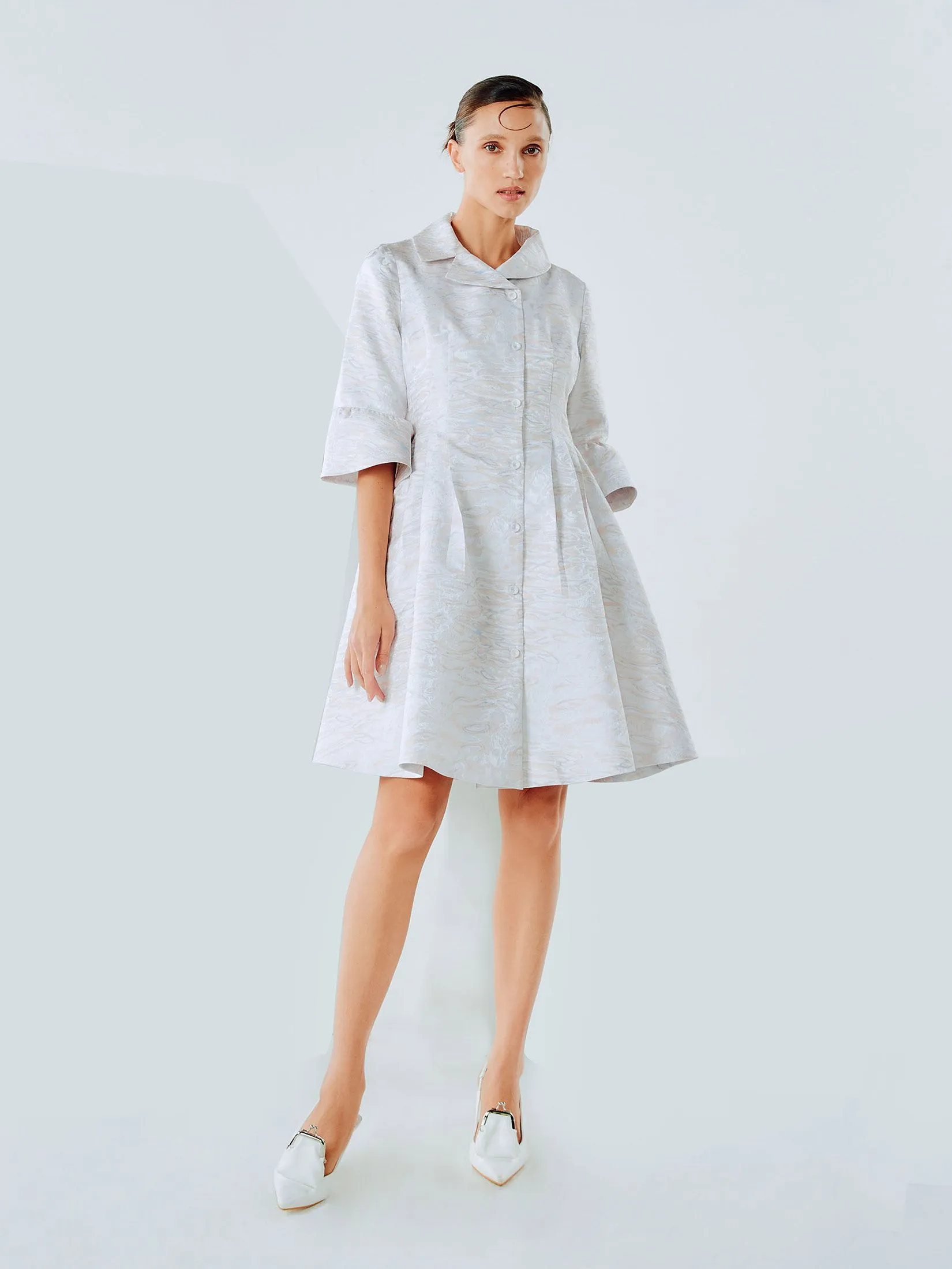 SHAKA Woman Dress Jacquard Grey