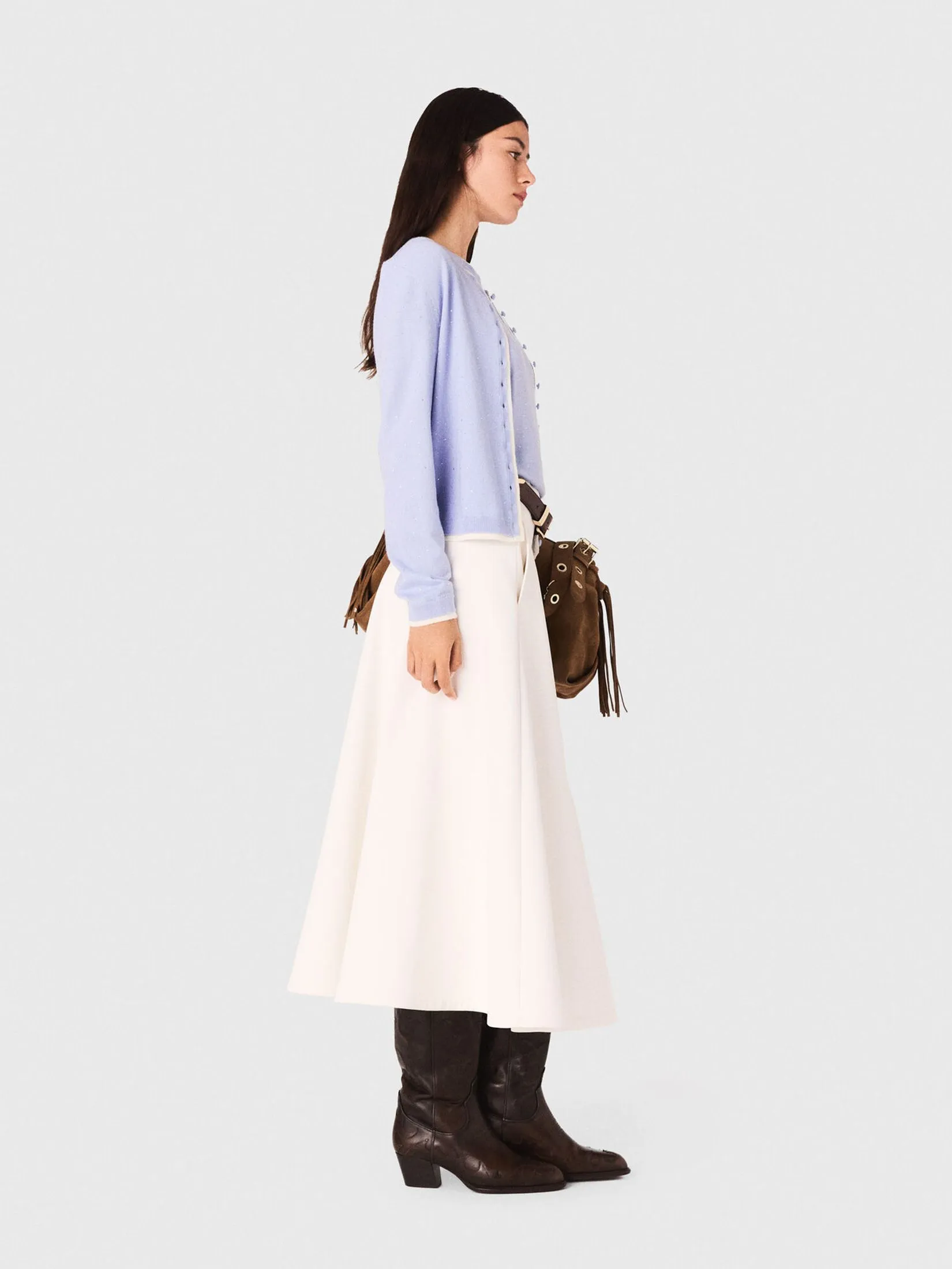 MAJE Women Cardigan With Rhinestones