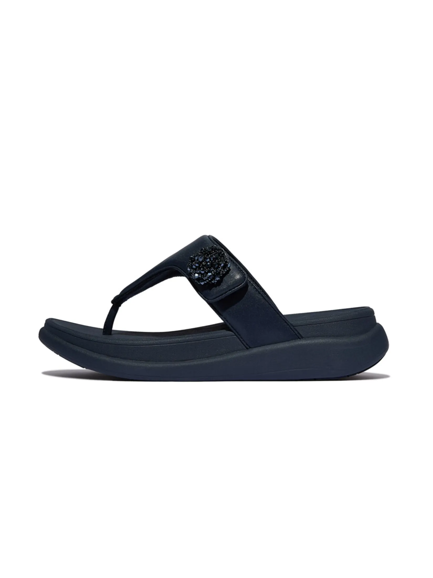 FitFlop™ WOMEN'S F-MODE GO BEADIE-BUTTON ADJ.TP BLUE Size - 4 UK