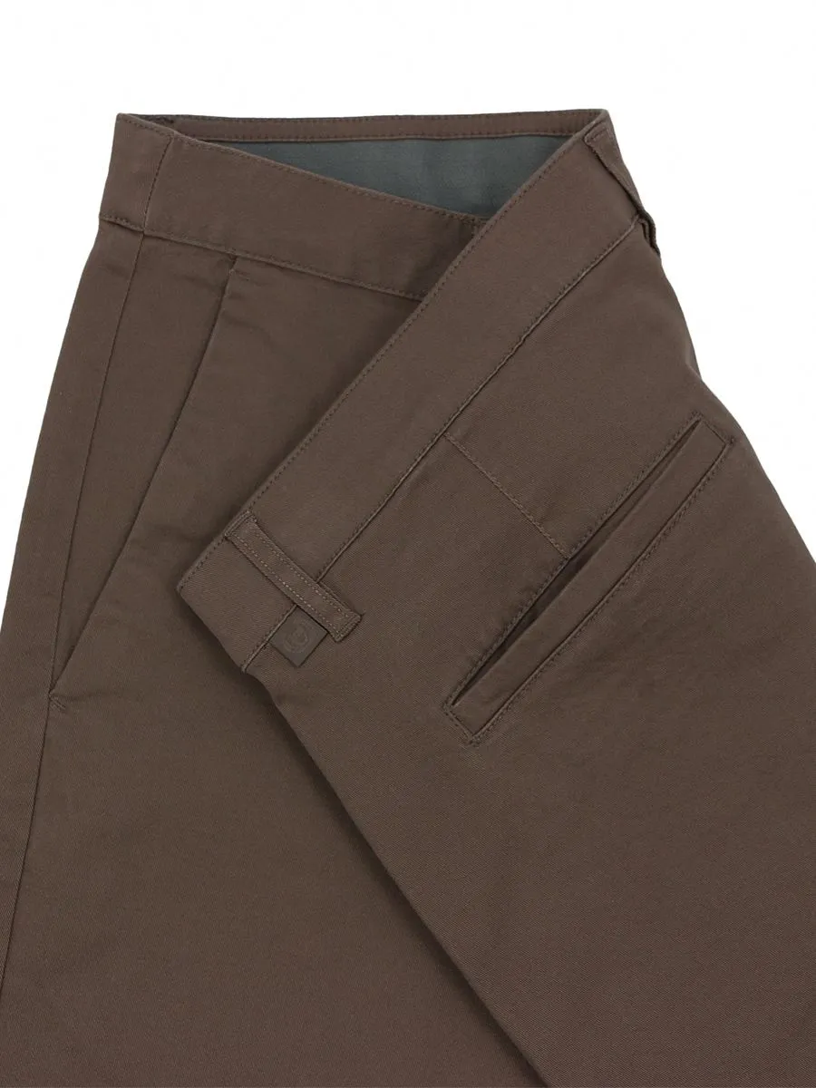 GIORDANO Men's Low rise Slim Taper Super Stretch Pants Slate brown
