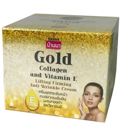 Подтягивающий крем с золотом, коллагеном и витамином Е Banna 100 мл