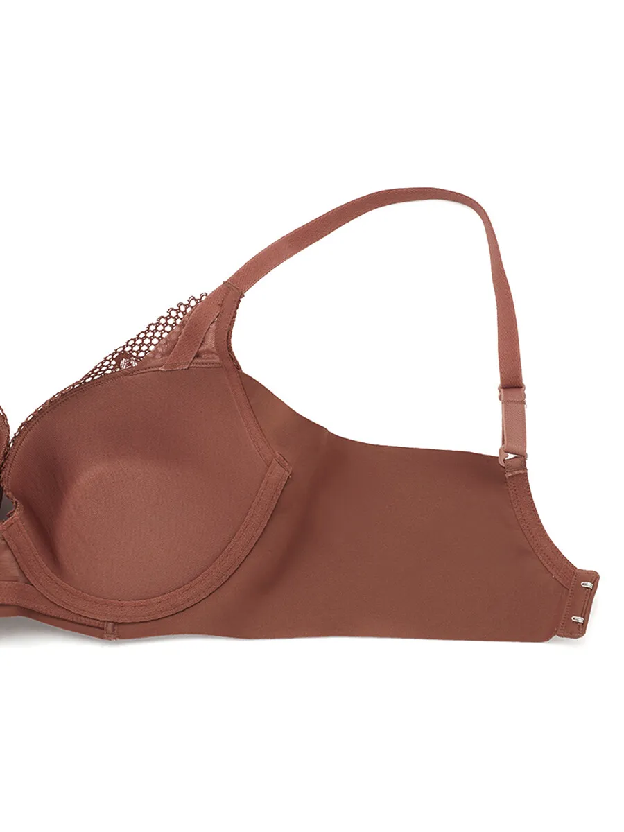 SABINA Wire Bra Seamless Fit Perfect Bra Collection - Dark brick Skin