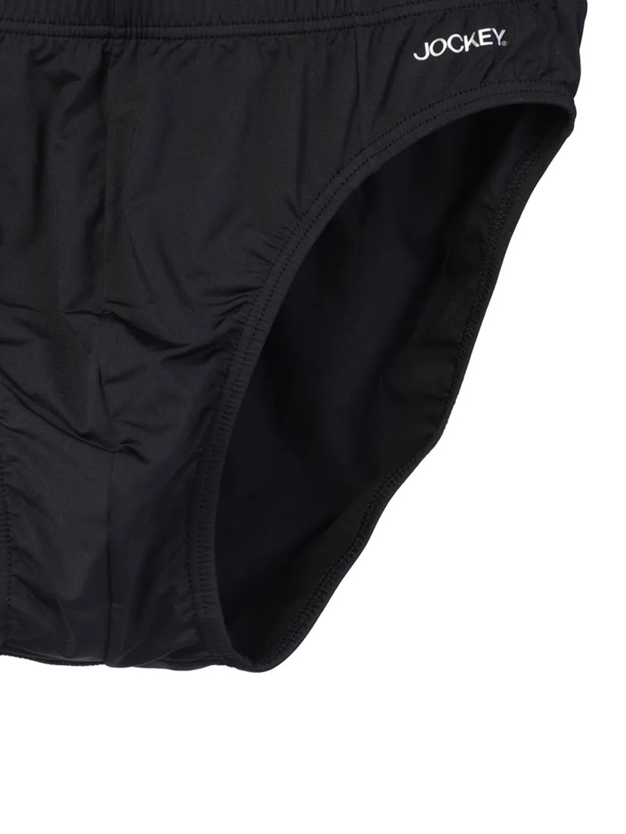 JOCKEY UNDERWEAR Men's MODERN FLEX BRIEFS BLACK (Pack2)