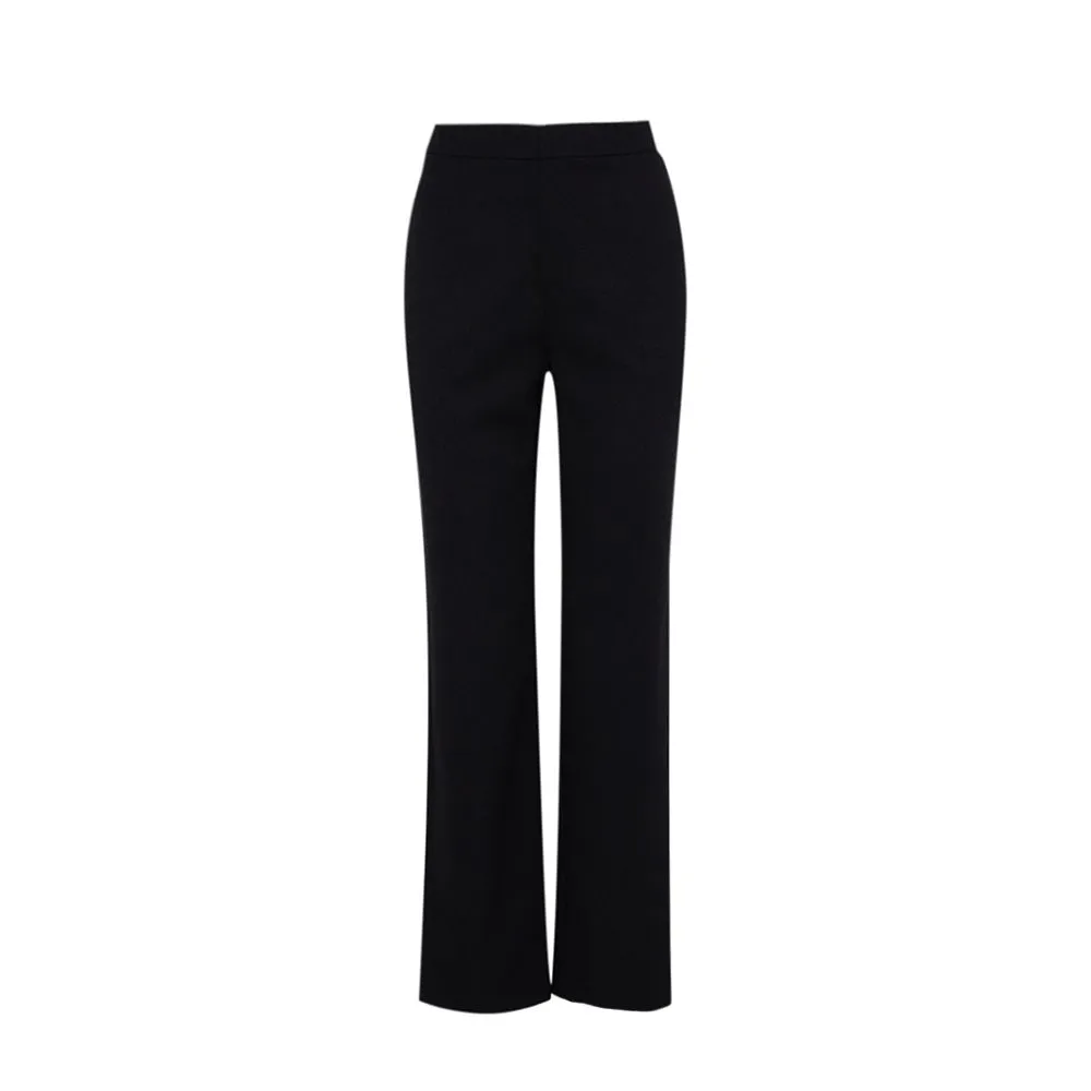 ELITE Black Hidden Stripe Straight Pants No.034001R