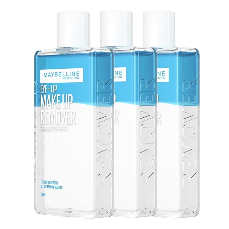 Maybelline Make Up Remover EyeLip 150ml. X 3pcs.