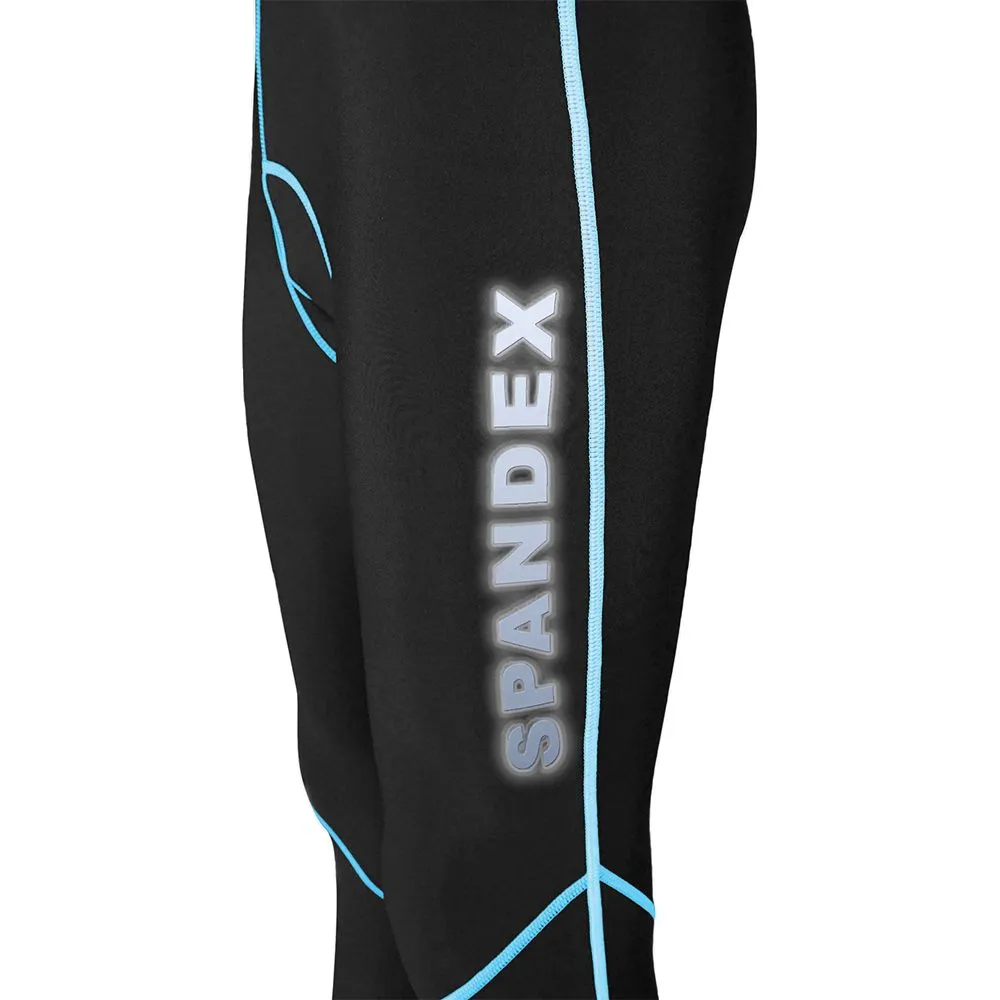 SPANDEX Black/Blue-CPL002-Cycling Long Pant Get Pad
