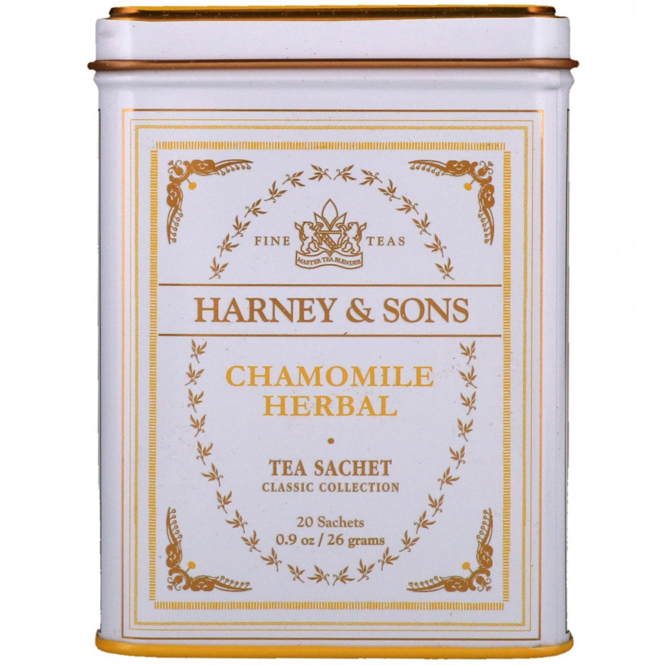 Harney & Sons, Качественные сорта чая, ромашковый травяной чай, 20 саше, 26 г (0,9 унции)