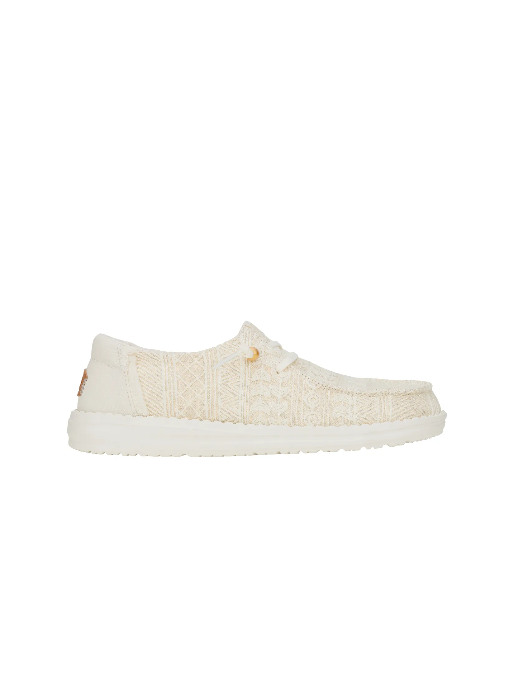 HEYDUDE WENDY CROCHET LACE - WHITE/GOLD
