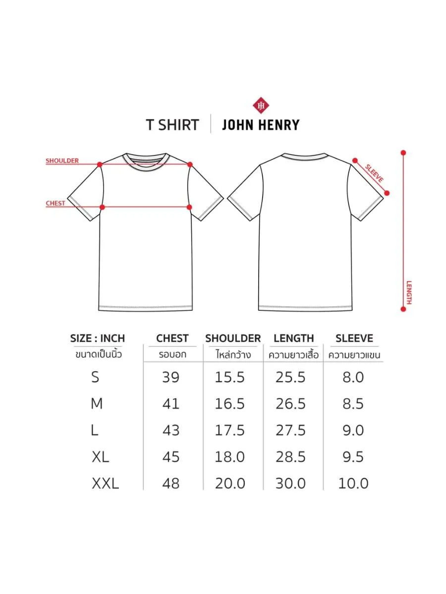 JOHN HENRY Men's T-Shirts (Slim Fit) SDM White