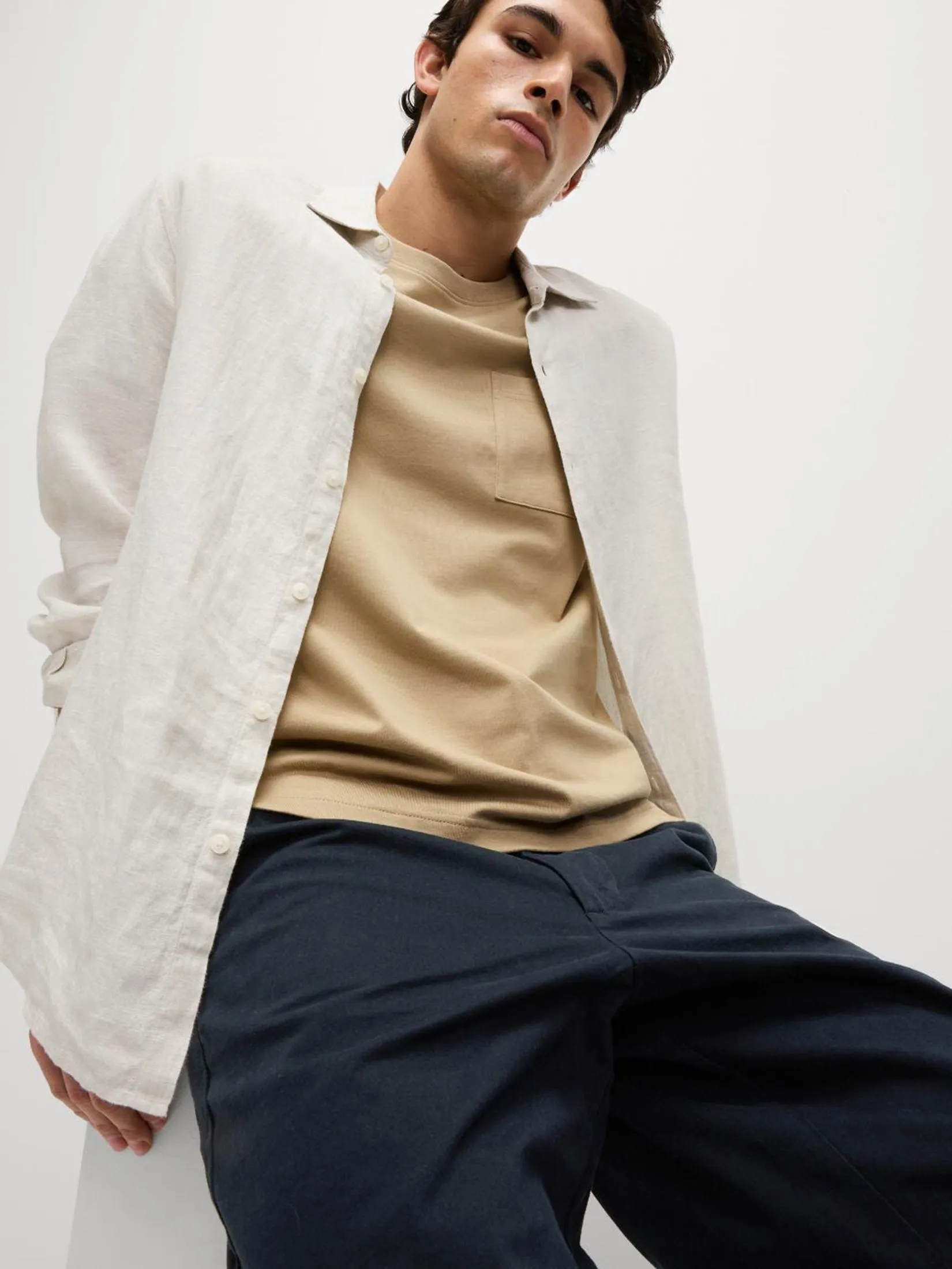 MARKS & SPENCER Men Chino Shorts Loose Fit Stretch