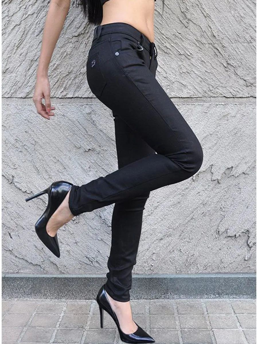 SIMPLE&RAW Lady Low Rise Jeans Js904 Black
